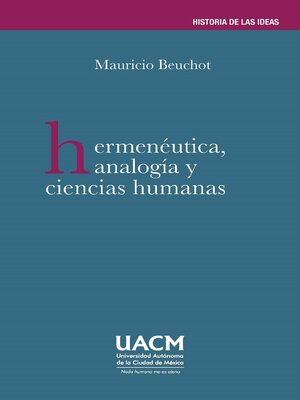 cover image of Hermenéutica, analogía y ciencias humanas